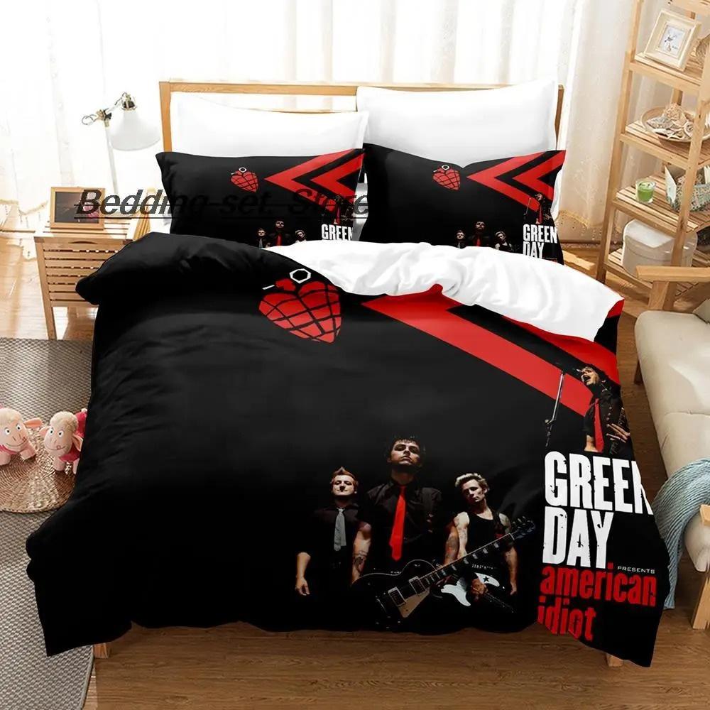 Green Day American Idiot Bedding Collection Single Twin Full Queen King Size Bed Collection Aldult Kid Bedroom Duvetcover Collections With Bed Lin