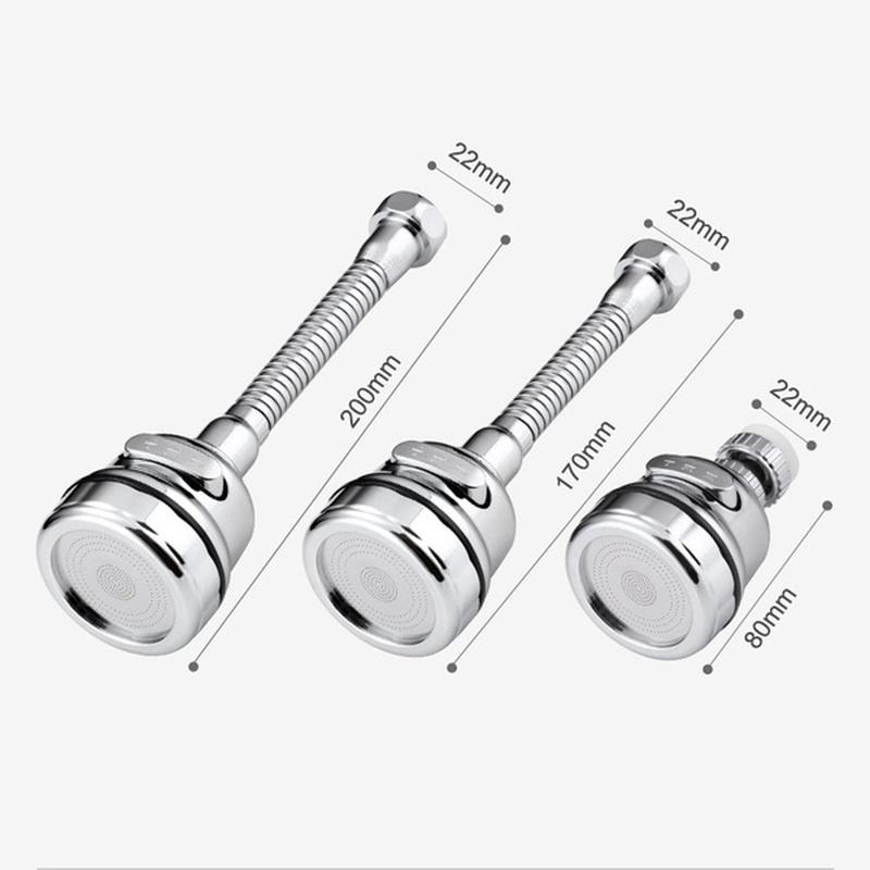 Three-speed Adjustable Booster Nozzle 360-degree Universal Faucet Splash-proof Nozzle for Kitchen Bathroom Faucet Sprayer