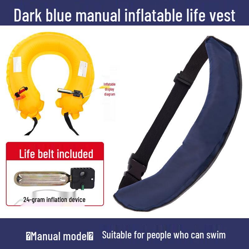 Bosente Portable Automatic Inflatable Fishing Life Vest Belt One Size