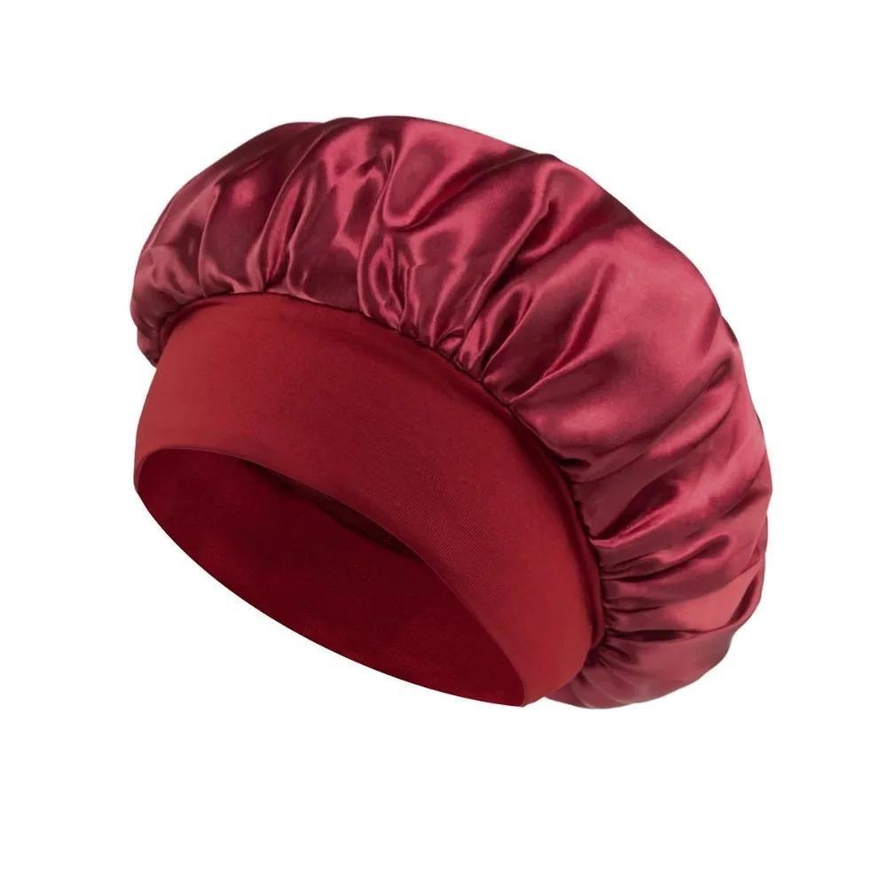 1PCS Satin Bonnet Hair Bonnet for Sleeping,Silk Bonnets for Black Women with Elastic Soft Band for Hair Care