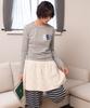 Beibibeullunideuljeu Crochet Layered Knit Skirt Ivory