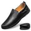 Frühling Atmungsaktive Herren Lederschuhe Casual All-Match Slip-on Flache Schuhe Bequeme Atmungsaktive Mokassins Fahrschuhe