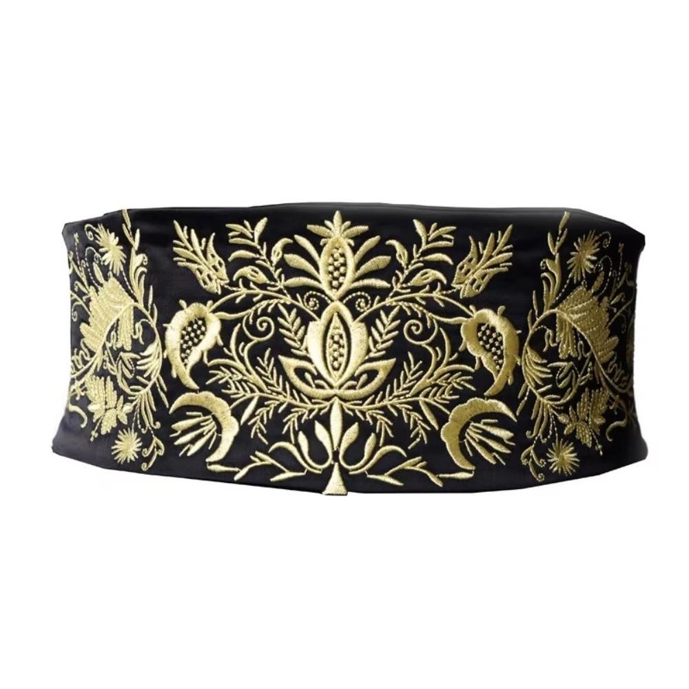Japanese Style Hanfu Waistband Wide Style Ethnic Girdle Embroidery Corset  Culture Fan