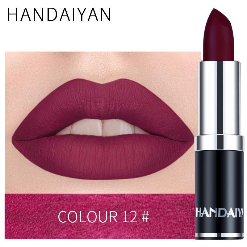Matte Lipstick 12 Shades Long Lasting Moisturizing Perfect For Daily Wear Party Makeup Gifts
