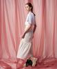 Pelimela Seersucker Flare Long Skirt (White)