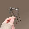 1pc New Fashionable Commuter Comb Disc Hair Bead Four Toothed Comb Disc Hair Artifact Hairpin Female Hairpin Retro Insert Comb