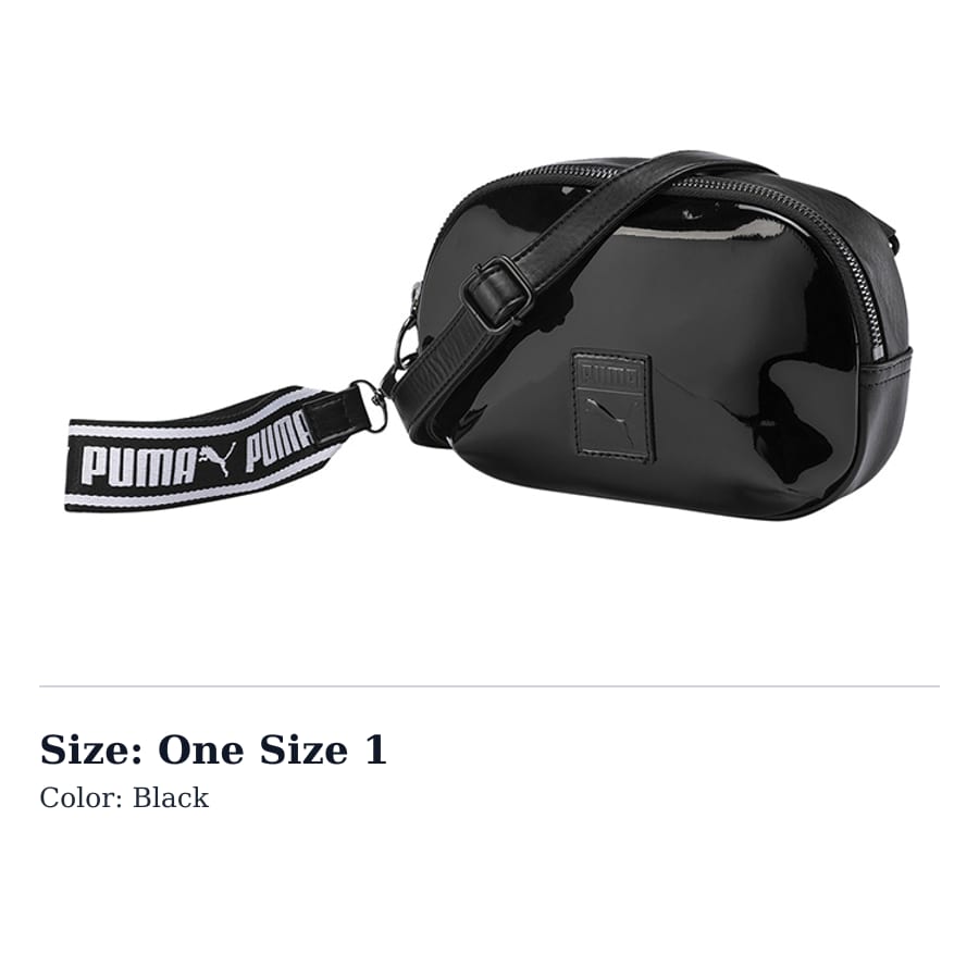 Puma Artificial Leather Shoulder Bag, Crossbody Bag Regular Women's Black 076602-01
