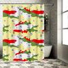 Vibrant Camouflage Print Shower Curtain Waterproof Fabric for Bathroom Decor Red Green White Yellow Blue Splash Pattern Home Acc