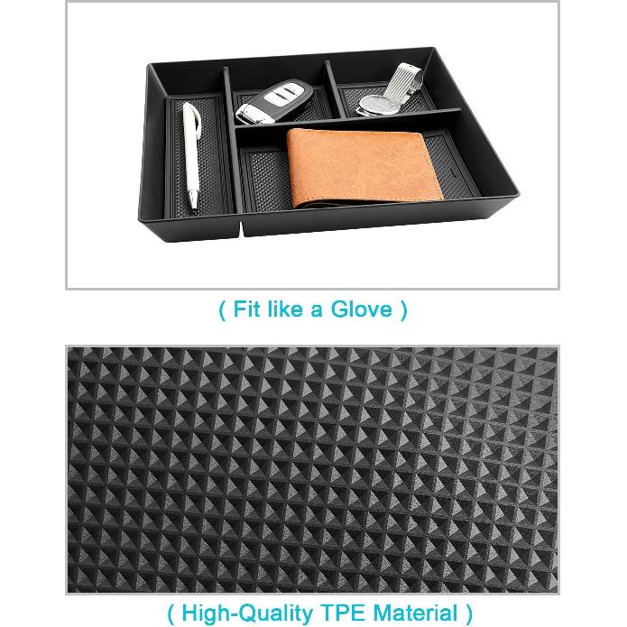 CDEFG Compatible with 2024 Tesla Cybertruck Center Console Organizer Tray for 2024 2025 Tesla Cybertruck Accessories Middle Console Organizer