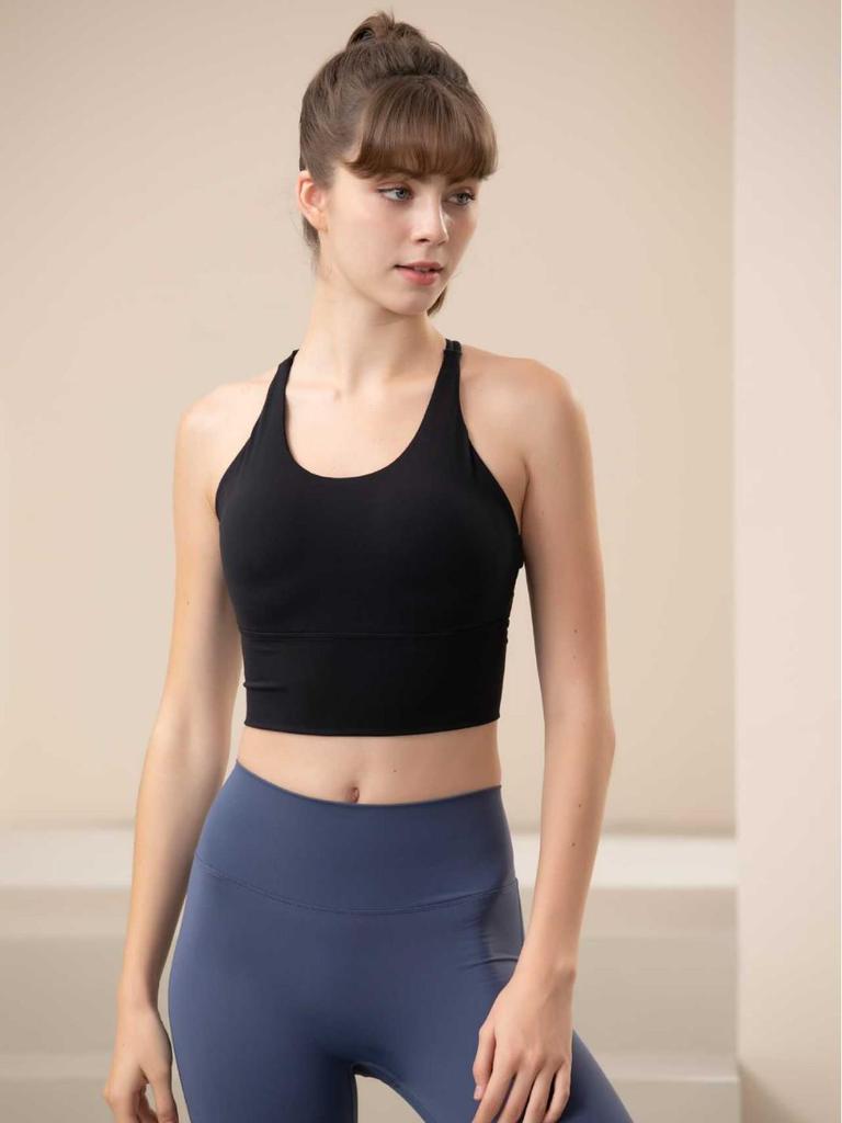 2026 Women's Shockproof Cross Back Sports Bra - Push-Up, Quick-Dry, Breathable Fitness Bra.