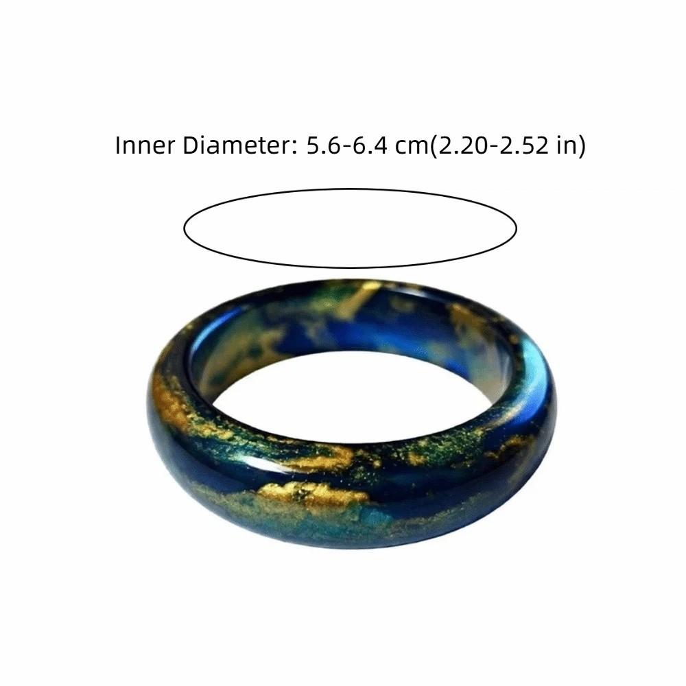 Colorful Smudge Chunky Bracelet Unique Night Glow Effect Bangle Women Jewelry