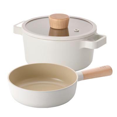 Indukční pánev FIKA (18 cm) + Hrnec na guláš (16 cm) 2p Bez PFOA Bílá