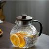 Summer Large Capacity Cool White Boiled Water Kettle Heat-resistant Thickened Glass Cold Water Kettle Household Glacier Pattern Cold Water Kettle Set