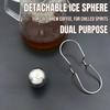 Espresso Cooling Ball with Holder Stainless Steel Coffee Cold Brew Ice Ball Espresso Accessories Extract Brew Chilling Tool