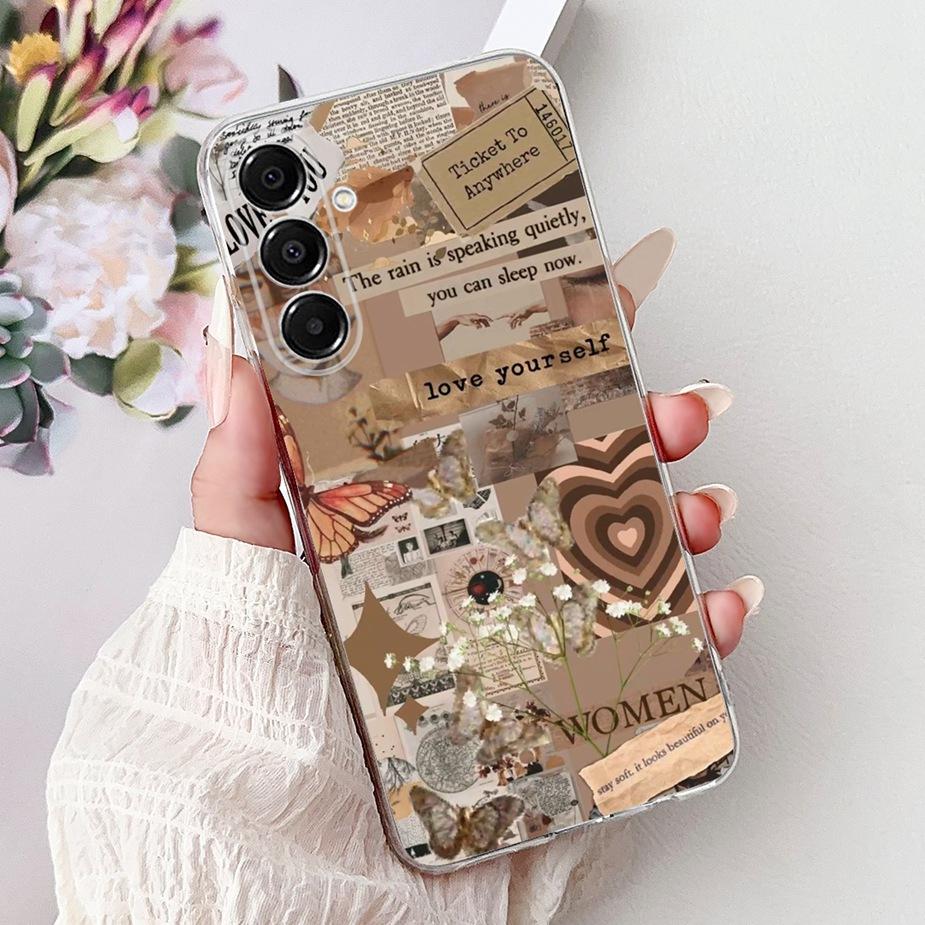 For Samsung Galaxy A17 5G Case SM-A176B Cute Cat Painted Cover 6.7'' Soft Silicone Case For Samsung A17 A 17 GalaxyA17 5G Fundas