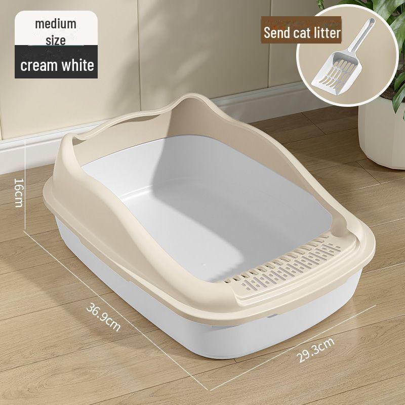 Exclusively Chosen Extra-Large Semi-Enclosed Cat Litter Box with Anti-Splash Feature