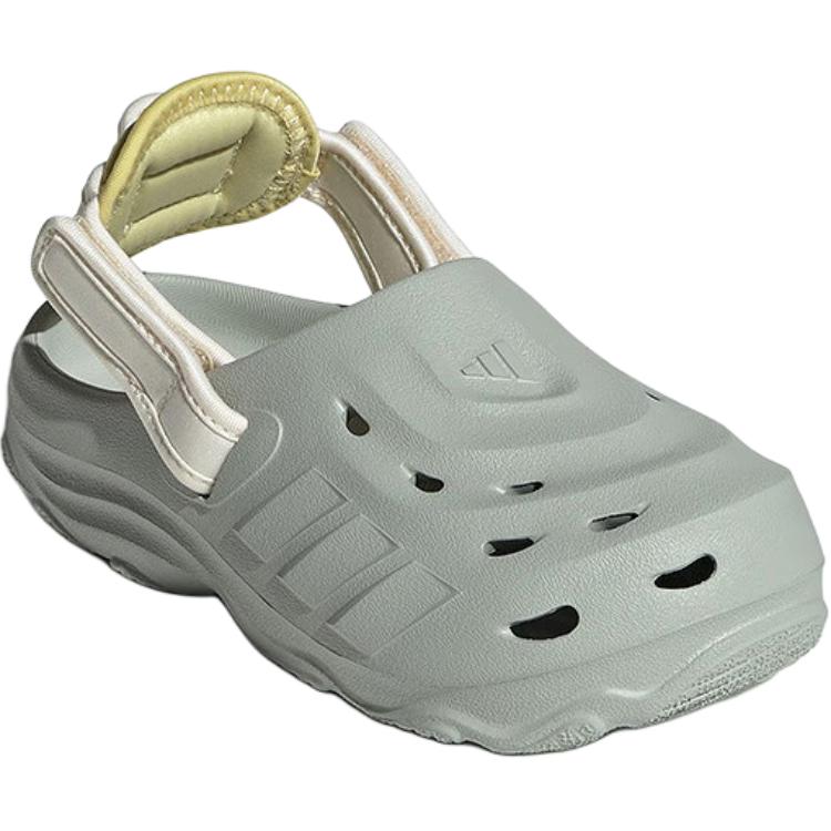 Adidas Maxxclog Sandal Series Simple Comfortable Fashion Sports Non-Slip Wear-Resistant Low-Top Kids Sandals Kids Sandals Gray JS3729