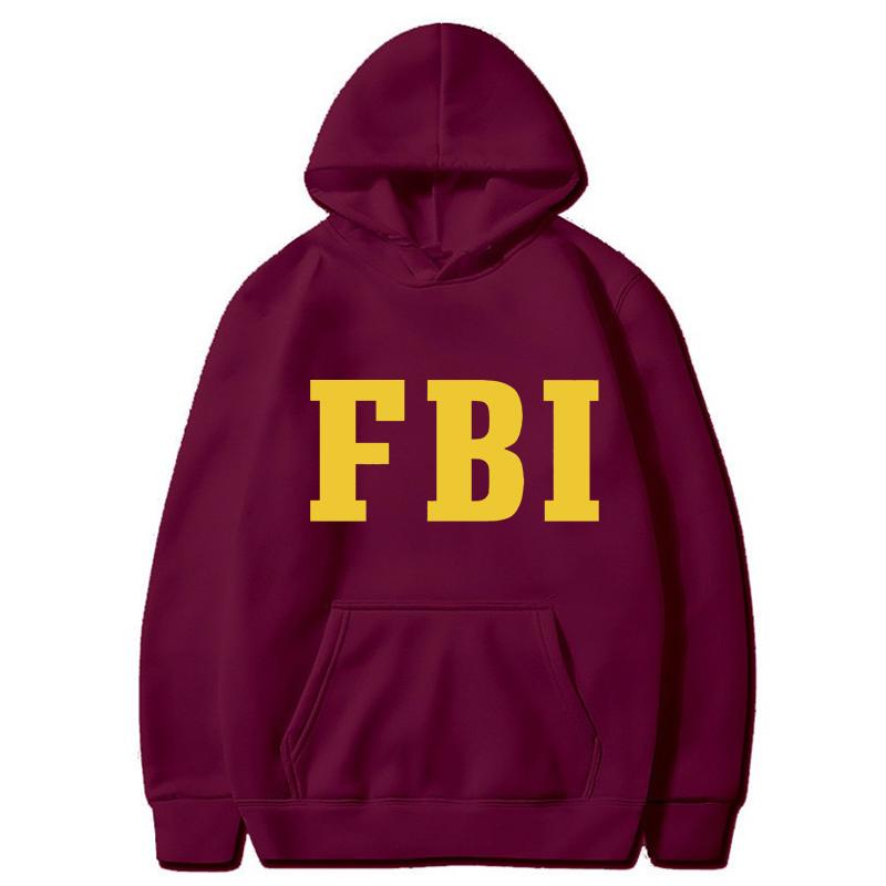 Hoodie Sleeved Long Hoodies Men Fbi Printing Men Womens Hoodies Tracksuits Jogger Pants Thick Warm Clothes Men Hoodie