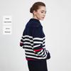 Navigare Women's Striped Oversize Half-Zip Knit Sweater