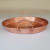Pure Copper Fruit Plate Handmade Hotpot Tray Copper Wedding Plate A Flat Plate with Two Ears Seafood Dinner Plates