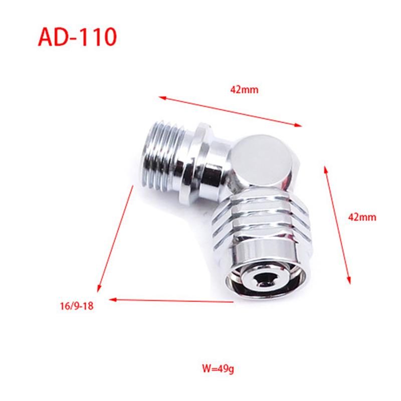 2X 110 Degree Swivel Hose Adapter For 2Nd Stage Scuba Diving Regulator Connector Dive Accessories