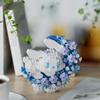 Compatible Music Flower Box: Secret Language Building Blocks, Preserved Flower Bouquet, Handmade Ornament, New Year Gift.