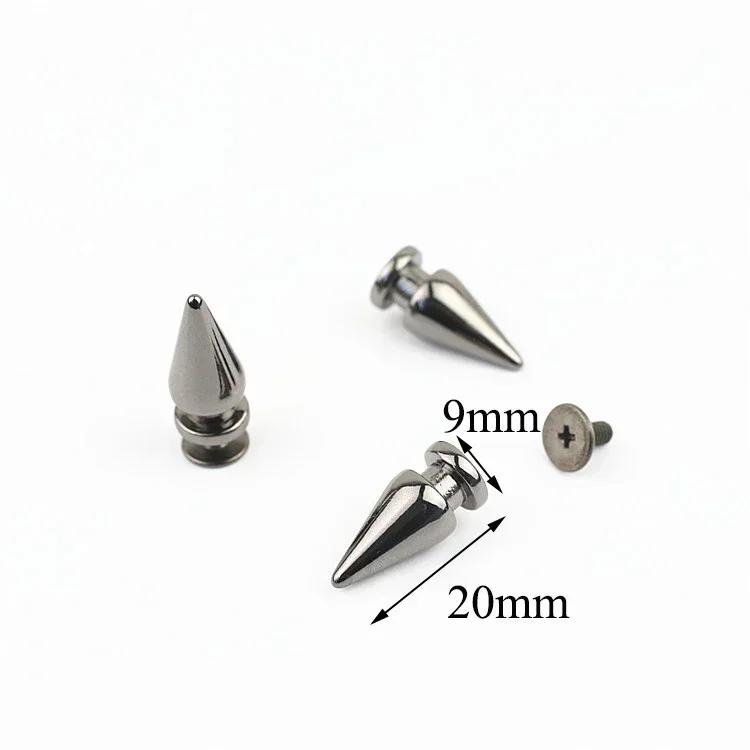 5/10/20Pcs Meetee Metal Punk Rivets Screwback Cone Studs Spikes for Leather Crafts Garment Rivet Bag Decor Nails DIY Accessories