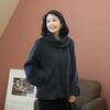 Shiz Madam Women Wool Jacket Turtleneck Loose Sleeve J31760