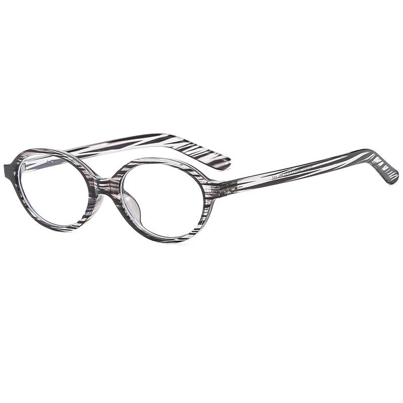 Women's Retro Oval Eyeglass Frame with Anti-Blue Light & Prescription Lens Compatibility