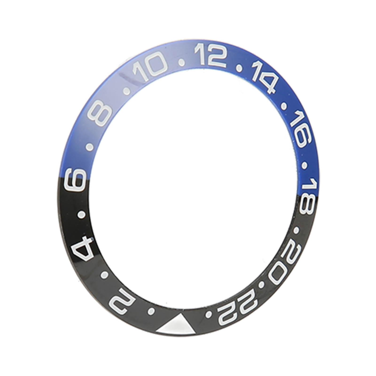 

38mm Diameter Black Blue Watch Bezel Insert Base Ring White Character Ceramic GMT Wristwatch Bezel Insert Ring