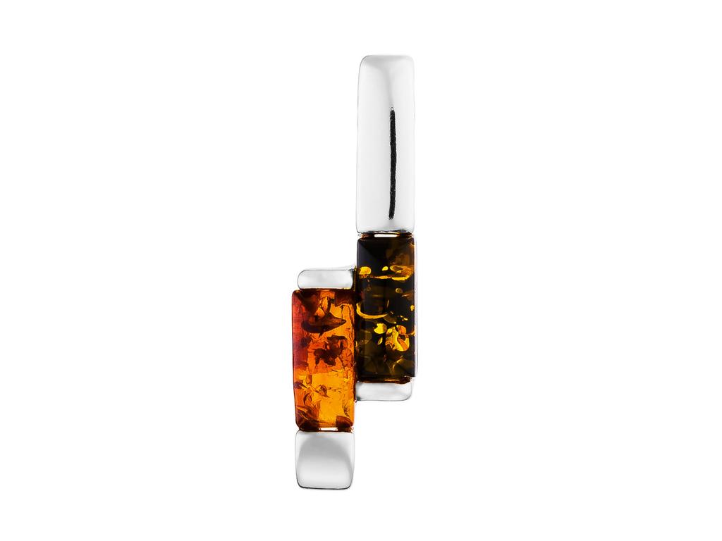 Short Classic Silver Women' Necklace with Amber Choker Amber 40