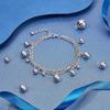 100pcs 4 Style 304 Stainless Steel Charms Ball Stainless Steel Color 7x4mm
