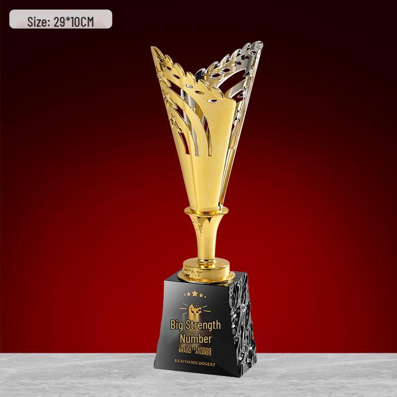 Gold, Silber, Bronze Sternburst Verdrehte Säule Trophäe - Firmen Gedenkpreis