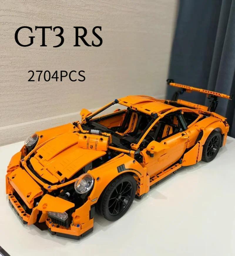 Non-Toxic Hot 2700+Pcs Technical Gt3 Super Sports Car Model Compatible 42056 Building Blocks Kids Assemble Brick Educational Toy Gifts