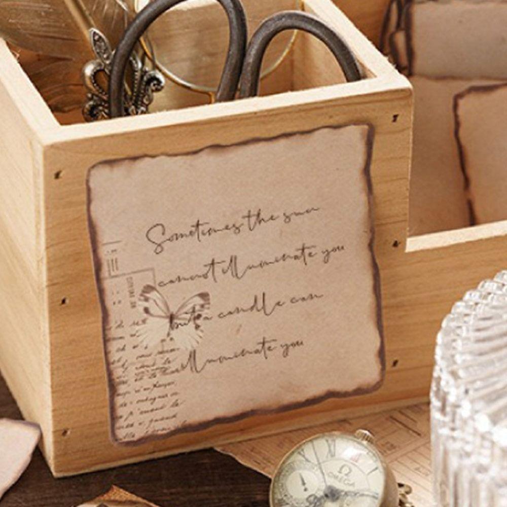 Self-adhesive Sticky Notes Vintage Burnt Series Tearable Note Pad To Do List Notepads  Student