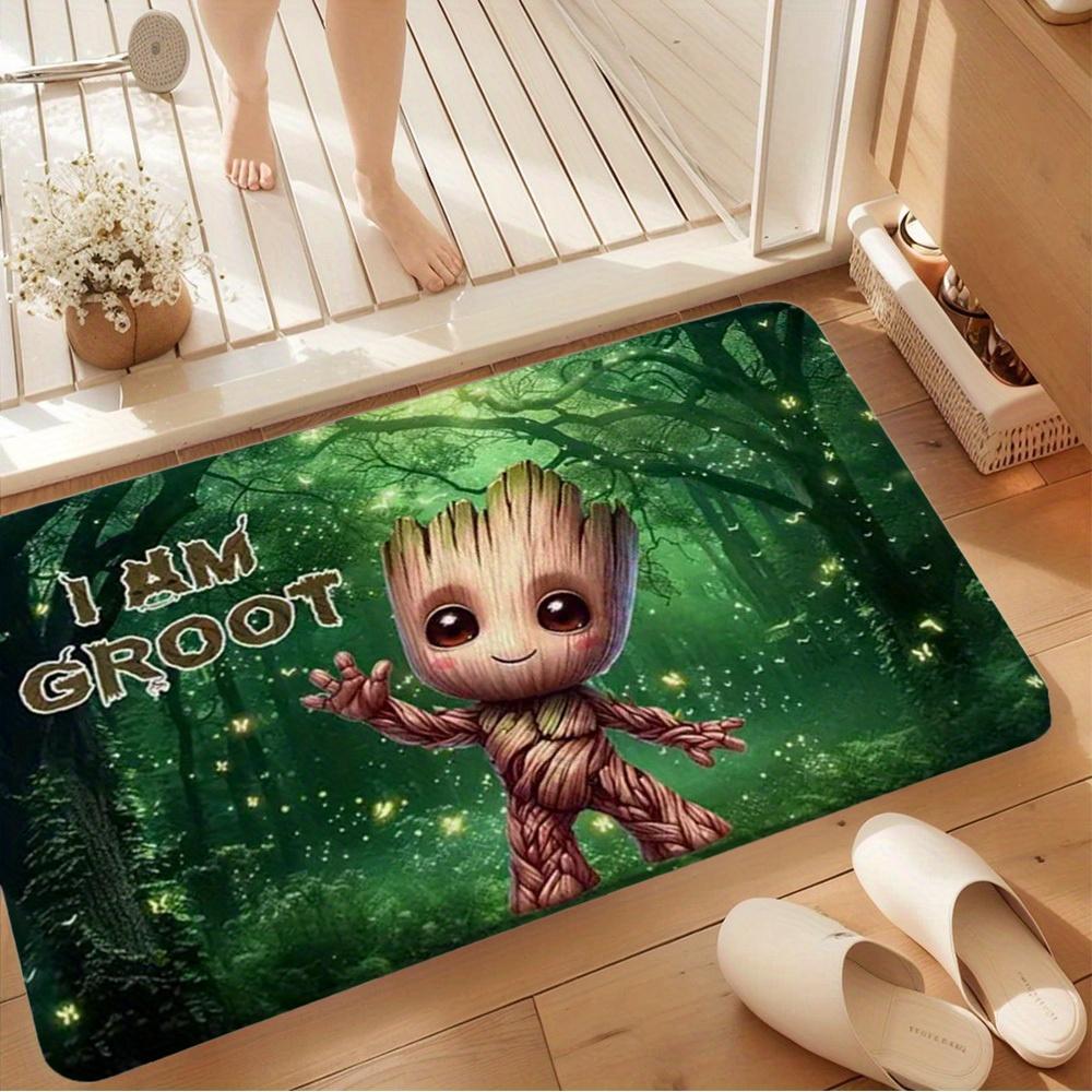 1pc Groot Fashion texture floor mat, room decorative floor mat, high elasticity door mat, suitable for placing in front of the