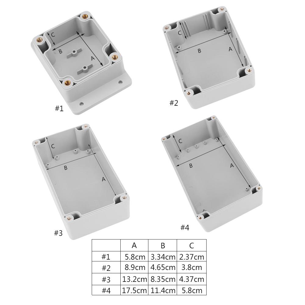 Junction Box Connection Box Water Resistant IP65 ABS Electrical Project Box Enclosure Instrument Case Wiring Connection Box