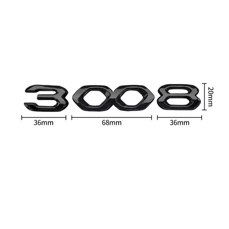 Peugeot Black Knight Car Sticker for 408, 4008, 508, 5008, 508L Rear Trunk Emblem
