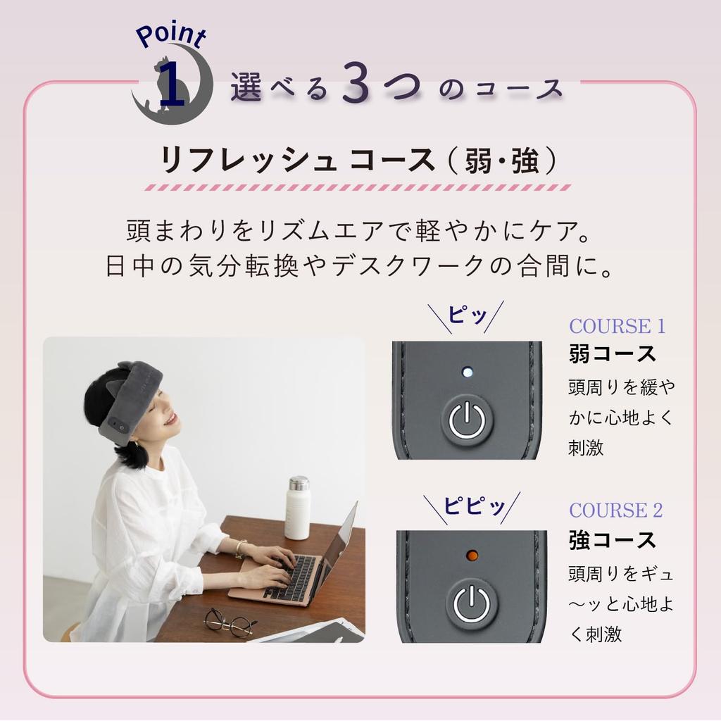 ATEX Madro Moon Dry Head Spa for Scalp Care, Head, Temples, and Back of the Head, Quiet, Cordless, Pink, AX-HX345pk, Christmas Gift