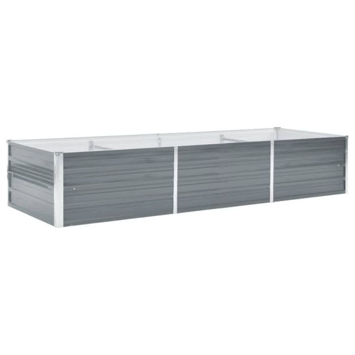 VidaXL Lit surélevé de jardin Acier galvanisé 240x80x45 cm Gris