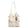 Literary woven bag women's new seaside vacation shoulder armpit tote bag casual beach bag