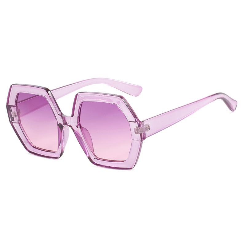 Oversized Hexagon Sunglasses Women Men Trendy Luxury Designer Sun Glasses Vintage Punk Sexy Big Frame Shades