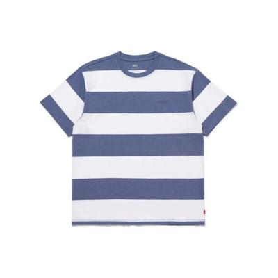 Levis Striped Vintage Crew Neck Short Sleeve T-Shirt Men Tops Blue A0637-0094