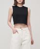 Musinsa Standard Woman Women'S Crew Neck Crop Sleeveless Top [Black]