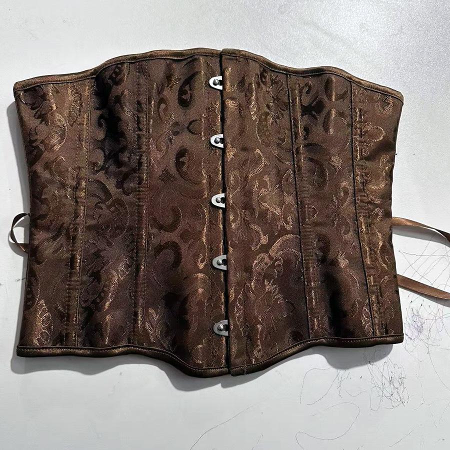 Bridal Sculpting Corset: Jacquard Waist Cincher & Lumbar Support Abdomen Binder