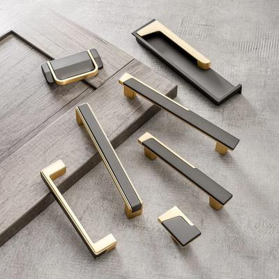 Classic Dual Color Cabinet Cupboard Handle Zinc Alloy Wardrobe Closet Furniture Handle Solid Kitchen Cabinet Drawer Pulls Knobs
