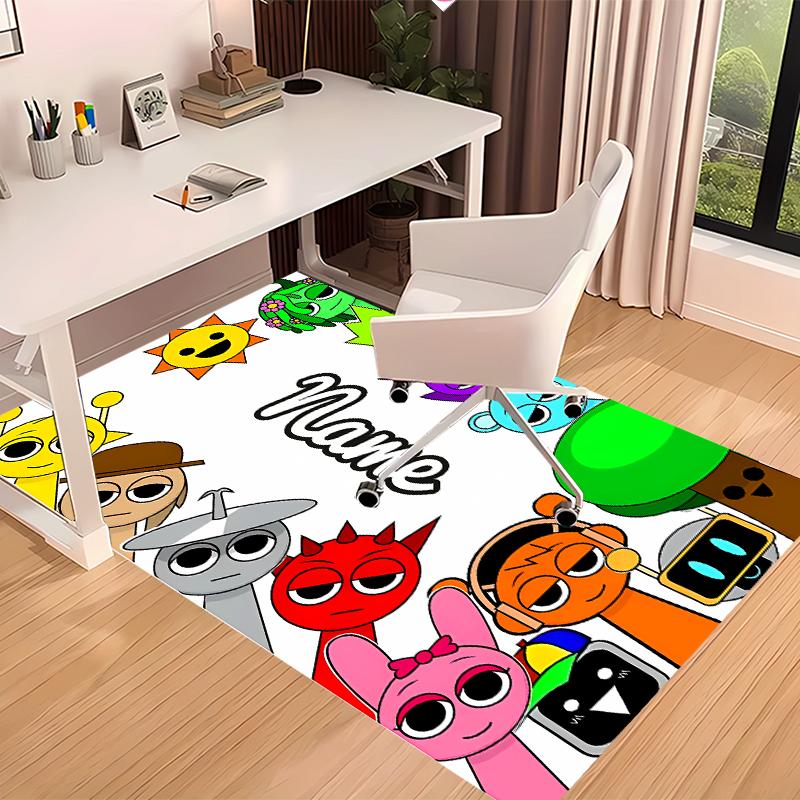 Custom personalization Game Sprunki Print Area Rug - Soft, Washable Non-Slip Indoor Mat,Living Room,Home&Office Decorative Rug