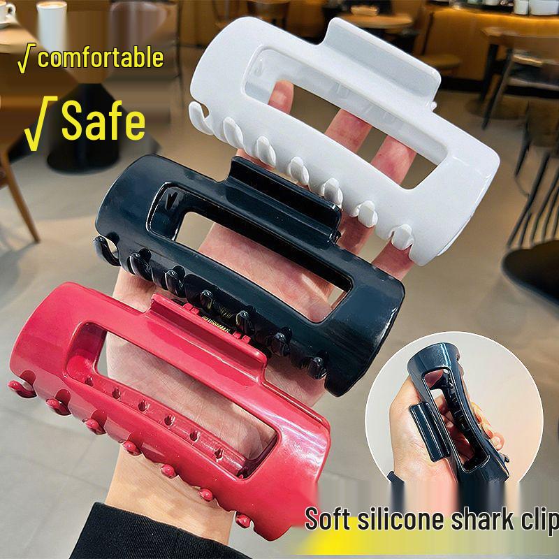 High-End Soft Silicone Shark Hair Clip for Women - No-Slip, Gentle On Hair, Perfect for Updos