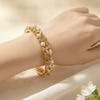 Enamel Chinese Flower Bangle Hollowed Floral Women's Hand Bracelet Vintage Cloisonne Bangle  Ladies
