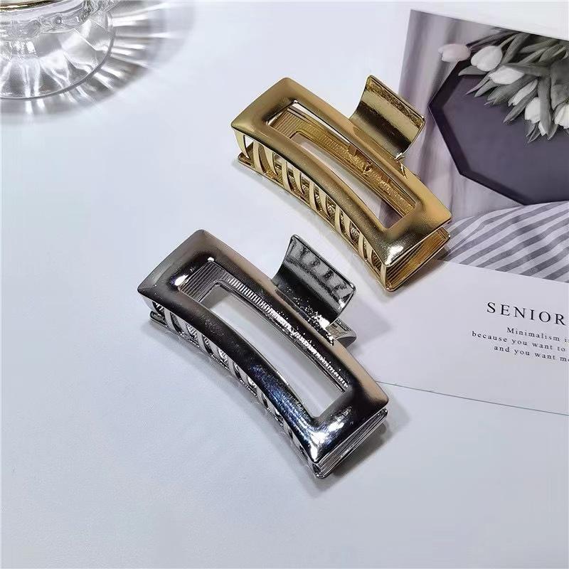 Large Cross-Border Alloy-Plated Hairpin Shark Clip for Updo Hairstyles
